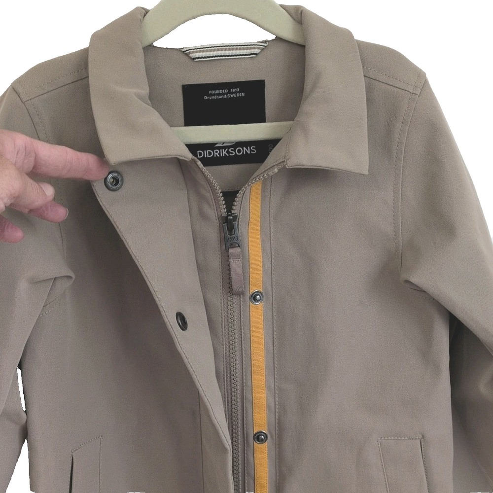 Didriksons Svanen Little Kid's Jacket Khaki Size 100 (3T/4T) Pockets Trench